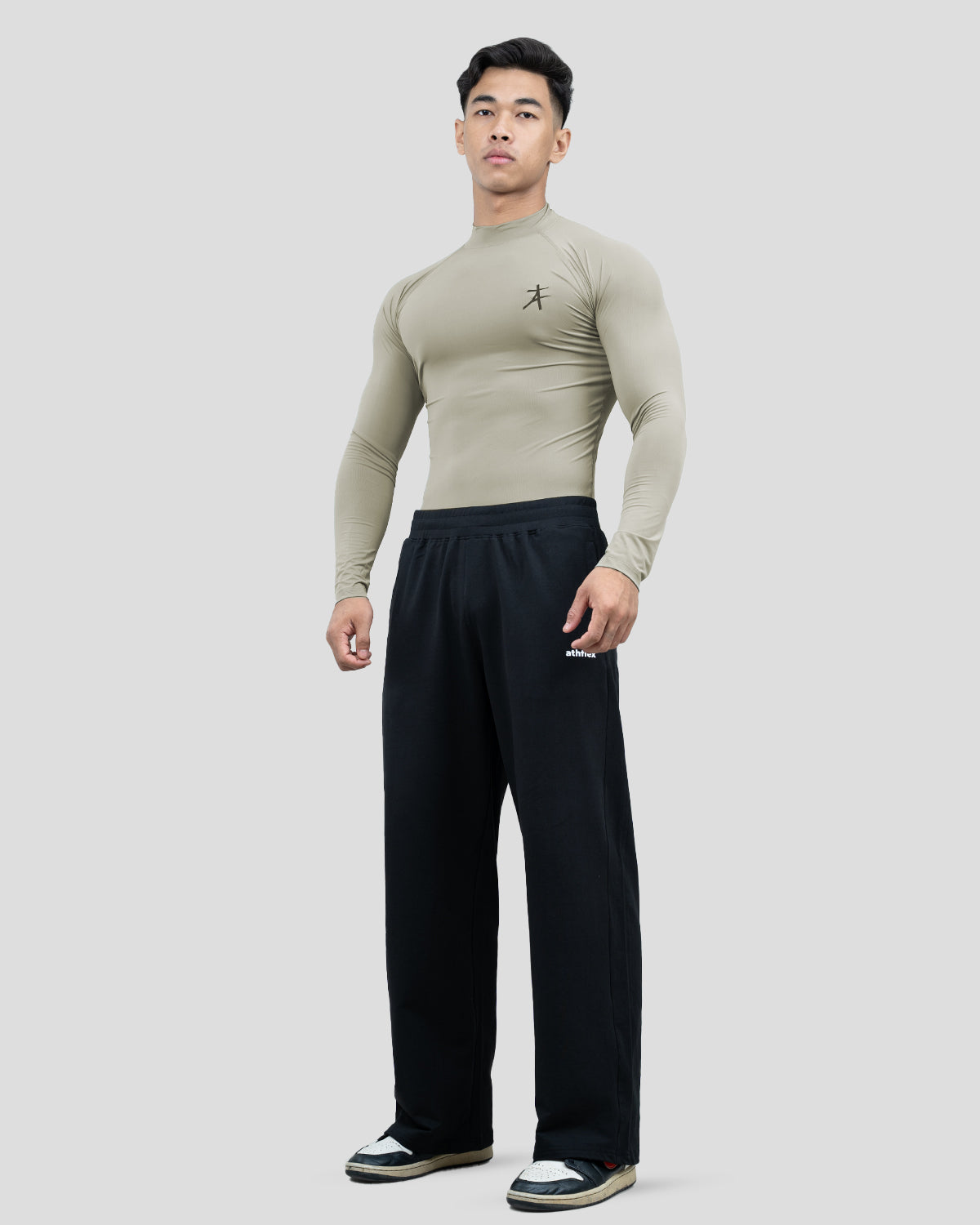 Hustle High Neck Full Sleeve Compression T-shirt