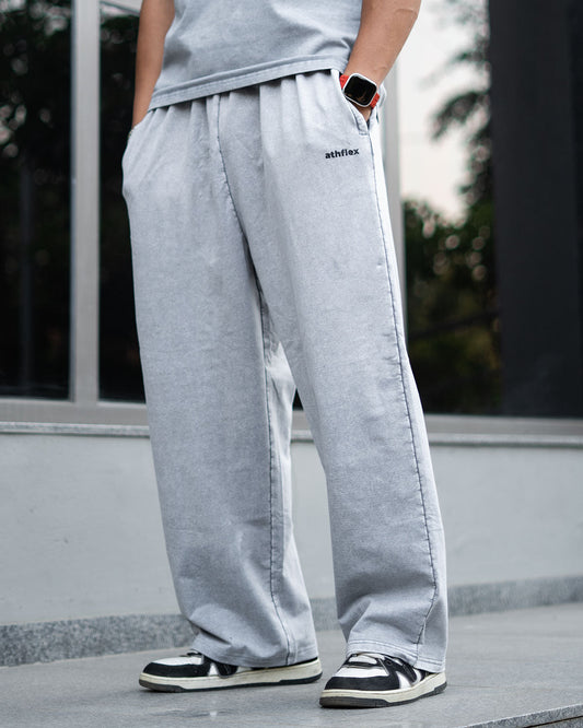 Acid wash baggy pants